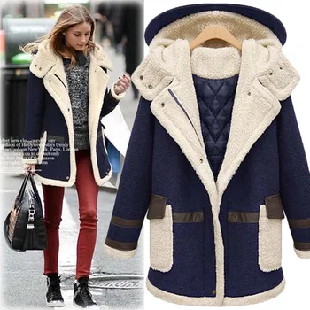 Women Winter Padded Cotton Jacket Hooded Lambs Wool Loose Casual Coat Parkas Thick Warm Casacos de Inverno Feminino DJ57
Women Winter Padded Cotton Jacket Hooded Lambs Wool Loose Casual Coat Parkas Thick Warm Casacos de Inverno Feminino DJ57