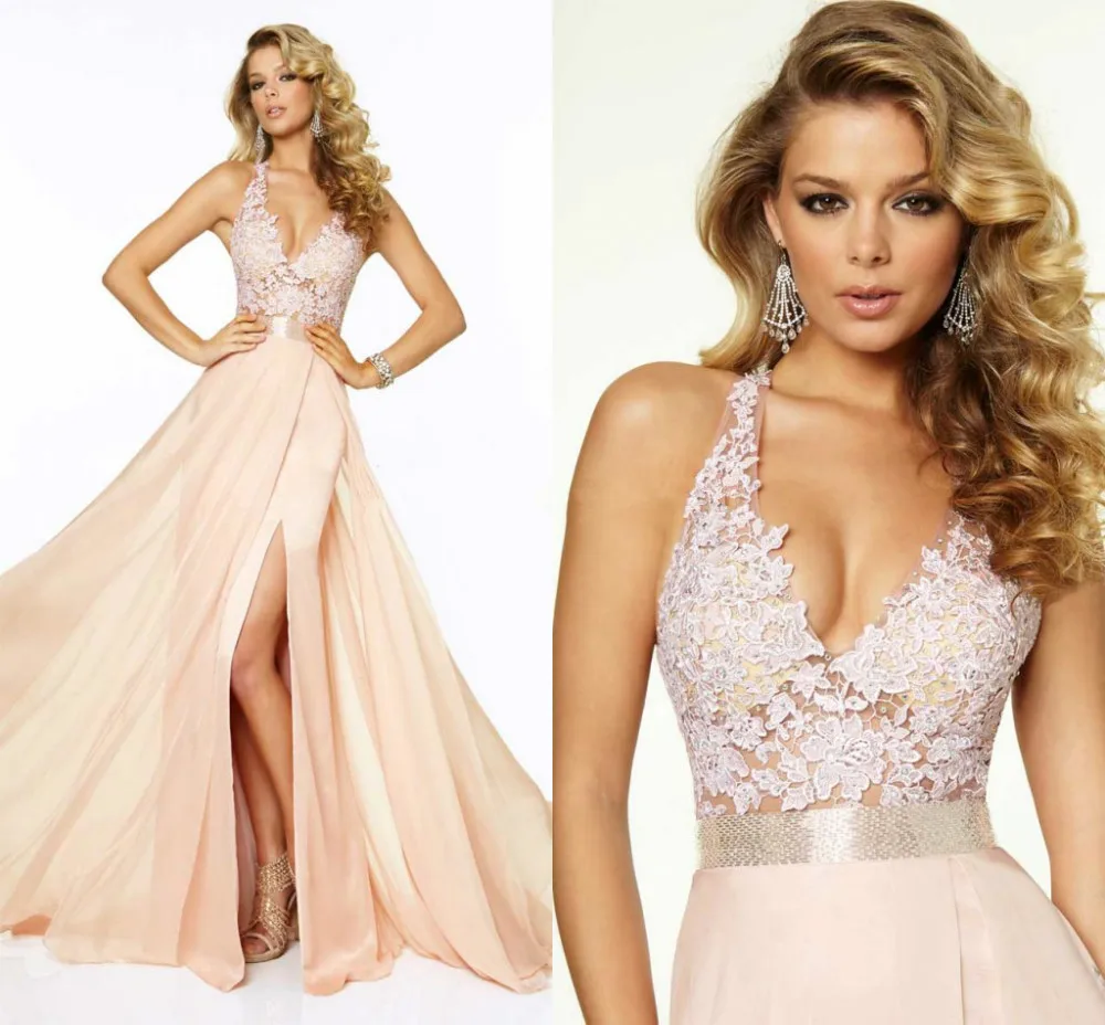 Light Pink Halter Neck Sleeveless Sexy Backless Dress Formal party Evening Elegant Chiffon Long Lace Income Prom Dresses 2015
Light Pink Halter Neck Sleeveless Sexy Backless Dress Formal party Evening Elegant Chiffon Long Lace Income Prom Dresses 2015