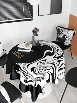 Modern minimalist Nordic black and white tablecloth fabric cotton and linen round table desk cloth anti-hot tea table cloth
Modern minimalist Nordic black and white tablecloth fabric cotton and linen round table desk cloth anti-hot tea table cloth
