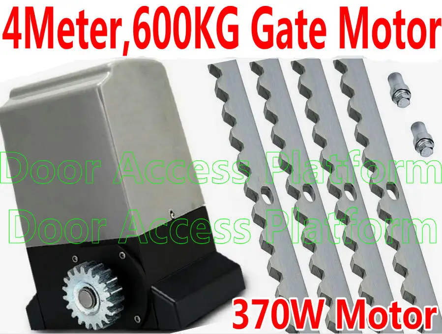 4 Meter+600KG Door Opener Home/Villa Automatic Sliding Operator Private property Gate Opener 370W Copper Core Motor+4M gear rack
4 Meter+600KG Door Opener Home/Villa Automatic Sliding Operator Private property Gate Opener 370W Copper Core Motor+4M gear rack