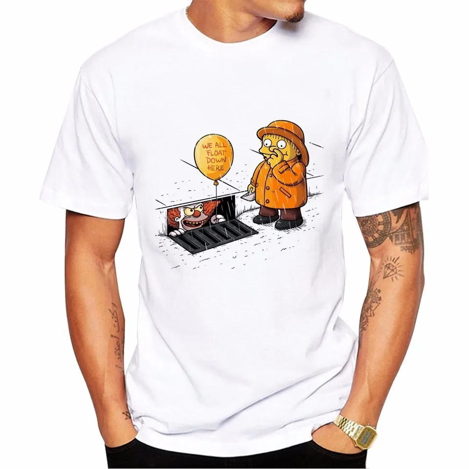2017 IT Movie T Shirt Men's Stephen King Printed High Quality Clown Tops Tees Fear Halloween Pennywise Custom Male T-shirt
2017 IT Movie T Shirt Men's Stephen King Printed High Quality Clown Tops Tees Fear Halloween Pennywise Custom Male T-shirt
