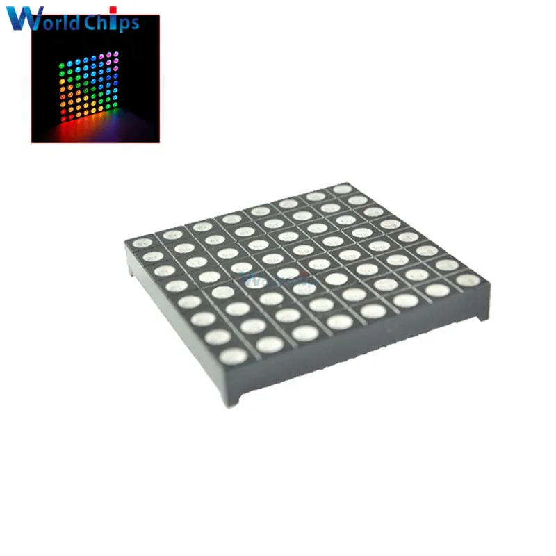 DIY 5mm Led Dirmeter Full Color 8x8 8*8 Mini Dot Matrix LED Display Red Green Bule RGB Common Anode Digital Tube Screen
DIY 5mm Led Dirmeter Full Color 8x8 8*8 Mini Dot Matrix LED Display Red Green Bule RGB Common Anode Digital Tube Screen