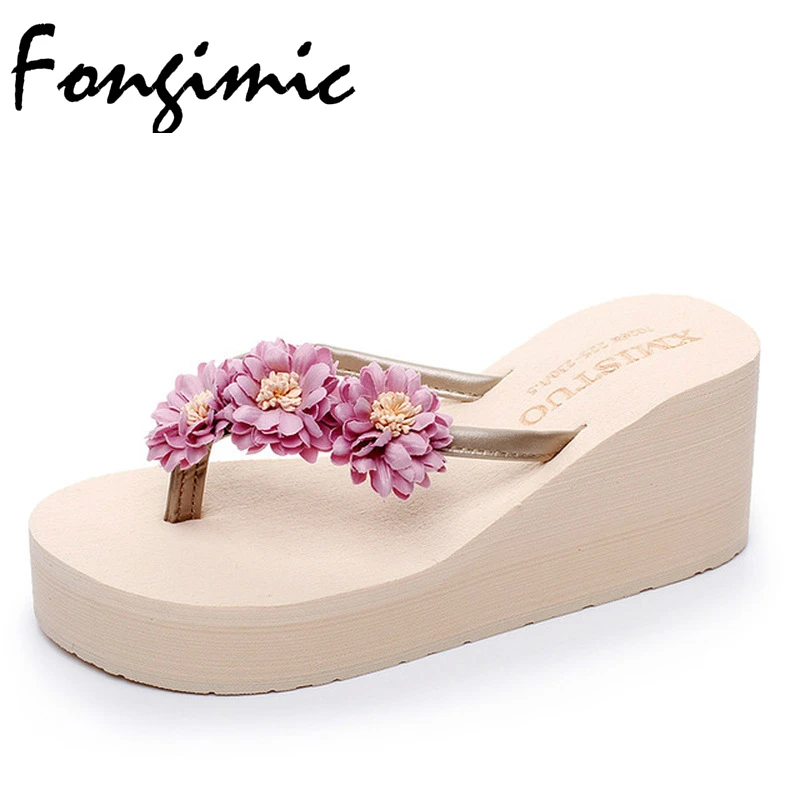 FONGIMIC Bohemia Flowers Women Slippers Beach Flip Flops Thick Bottom Summer Slippers Shoes Color Wedges Slippers Flip Flops
FONGIMIC Bohemia Flowers Women Slippers Beach Flip Flops Thick Bottom Summer Slippers Shoes Color Wedges Slippers Flip Flops