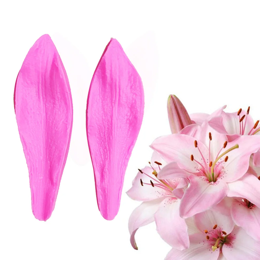 Lily Leaves Petals Fondant Silicone Mould for Cake Decorations Baking Tool Flowers Chocolate Jelly ToolsT1065
Lily Leaves Petals Fondant Silicone Mould for Cake Decorations Baking Tool Flowers Chocolate Jelly ToolsT1065