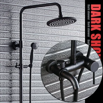 Bathroom Black Oil Paint Solid Brass Bathtub Shower Set Wall Mounted 8" Rainfall Shower Mixer Tap Faucet 3-functions Mixer Valve
Bathroom Black Oil Paint Solid Brass Bathtub Shower Set Wall Mounted 8" Rainfall Shower Mixer Tap Faucet 3-functions Mixer Valve