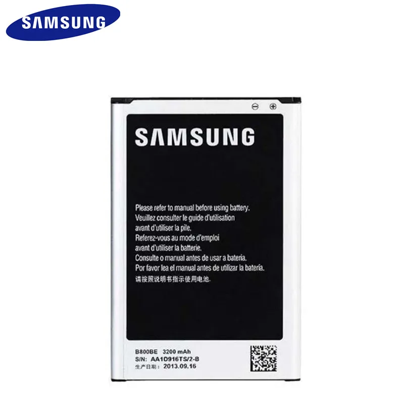 Original Samsung Battery for Galaxy NOTE 3 III Replacement 3200 mAh Galaxy gt-n9000 n9005 eb-b800be b800bc N900A/P/T/V NFC
Original Samsung Battery for Galaxy NOTE 3 III Replacement 3200 mAh Galaxy gt-n9000 n9005 eb-b800be b800bc N900A/P/T/V NFC