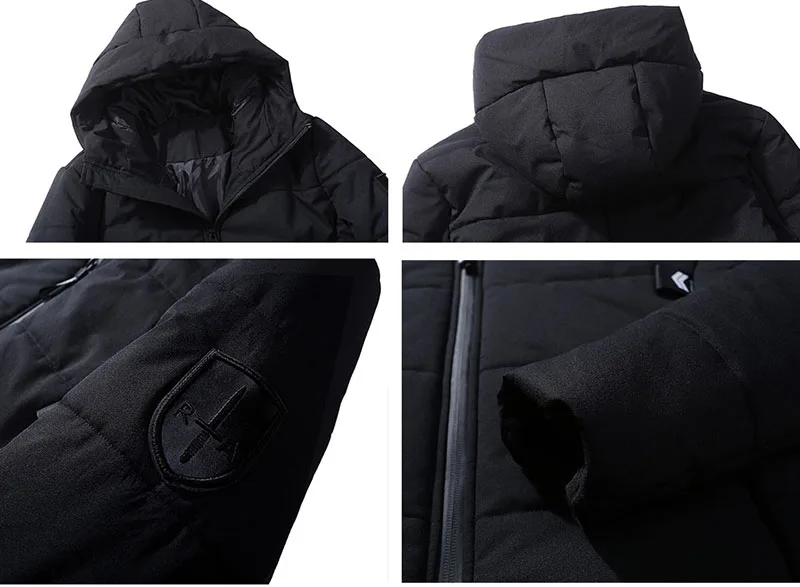 Aolamegs Winter Jacket Men Solid Thick Pocket Mens Parkas Plus Size Down Jacket Stand Collar Casual Windproof Coat Mens Brand (7)