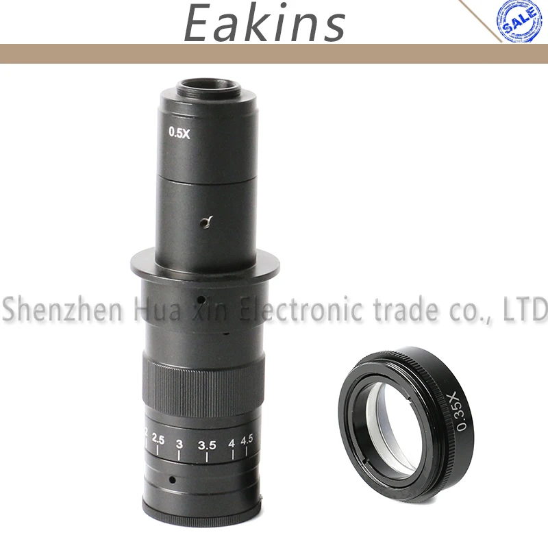 180X Industrial Microscope C-Mount Digital Camera Objective Lens 0.5X Adapter+0.35X Barlow Auxiliary L
180X Industrial Microscope C-Mount Digital Camera Objective Lens 0.5X Adapter+0.35X Barlow Auxiliary L