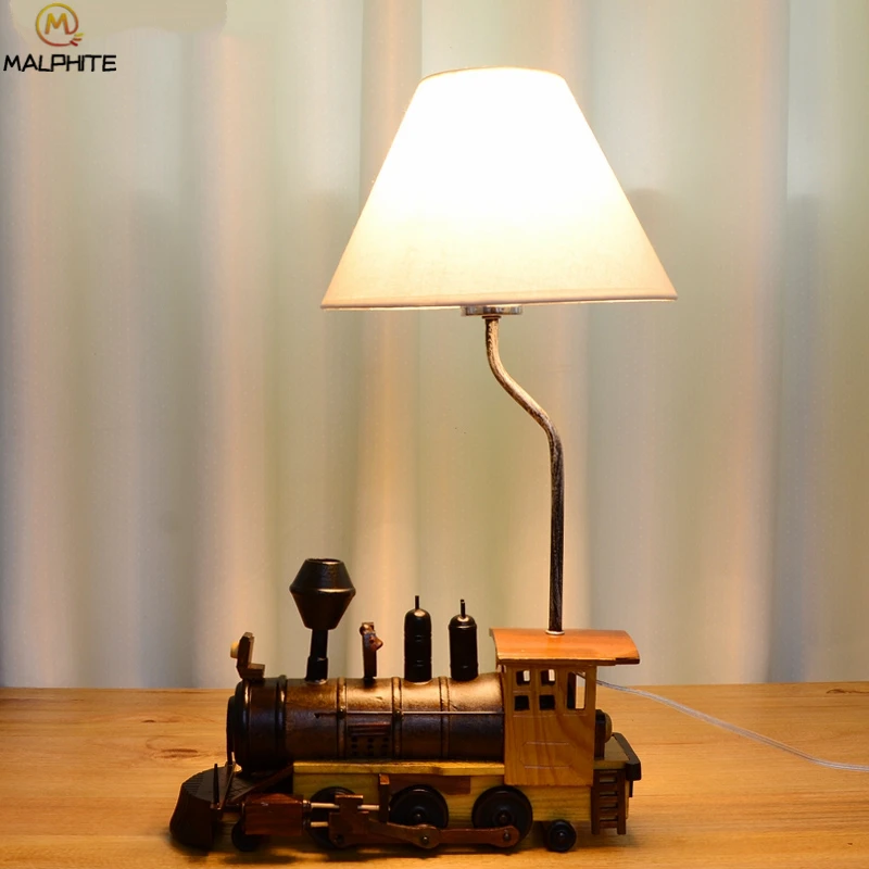 Modern Wooden Train Table Lamp for Living room luminaire White Lampshade Wooden Lamp Table Bedroom Home Decor Table Lamp
Modern Wooden Train Table Lamp for Living room luminaire White Lampshade Wooden Lamp Table Bedroom Home Decor Table Lamp