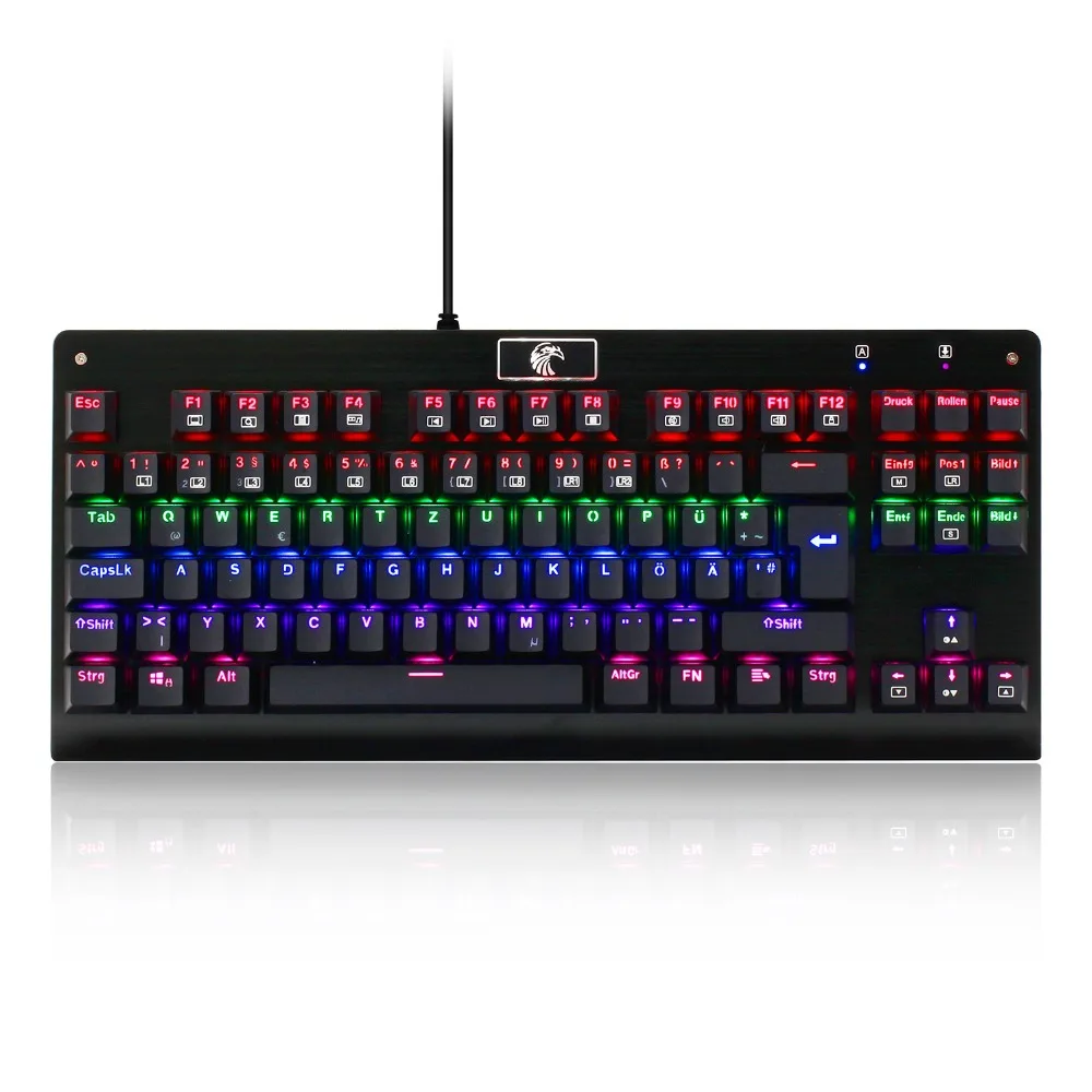 LED Backlit TKL Mechanical Keyboard Blue Switch Aluminum Plate with Backlight German Layout Modular Gamer Keyboard Z-77
LED Backlit TKL Mechanical Keyboard Blue Switch Aluminum Plate with Backlight German Layout Modular Gamer Keyboard Z-77