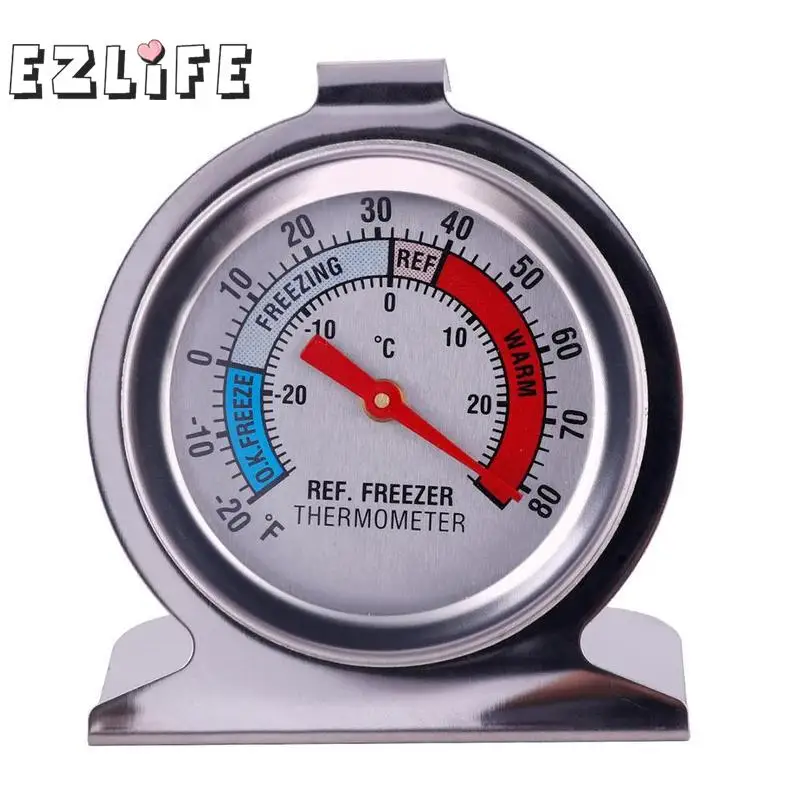 

High Quality Refrigerator Freezer Thermometer Stainless Steel Dial Dail TypeType Fridge Temperature Measure Tool -30-30 Degrees
