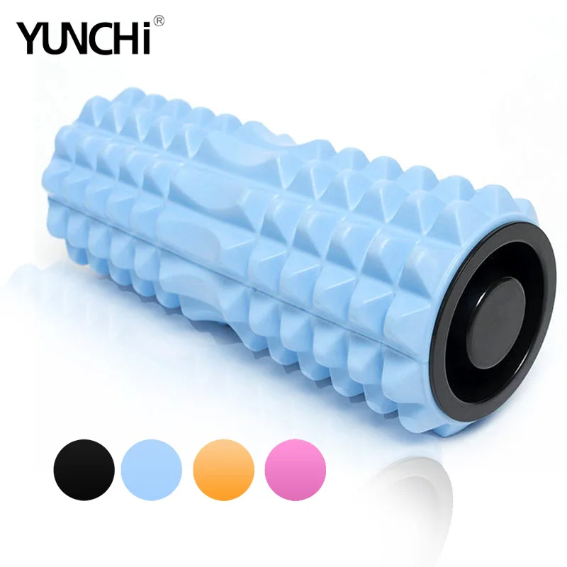 Strong Foam Massage Roller with Cap 3D Grid Trigger Point Massager For Muscles & Back Myofascial Release Reduce Pain and Inflamm
