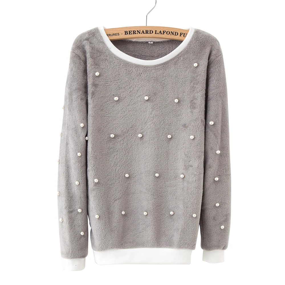 High Street Fall Casual Sweatshirt Pearl Beading Tops Hoodies Women Fashion O-Neck Long Sleeve Spring Pullover Sweatshirt
High Street Fall Casual Sweatshirt Pearl Beading Tops Hoodies Women Fashion O-Neck Long Sleeve Spring Pullover Sweatshirt