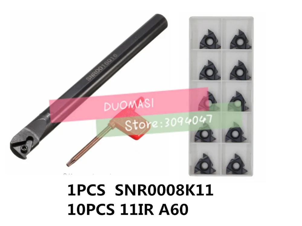 SNR0008K11 CNC инструмент для обработки внутренней резьбы 1 шт. + 11 IR A60 10 шт. 11 шт./компл. внутренняя Резьбовая вставка с ЧПУ
SNR0008K11 CNC инструмент для обработки внутренней резьбы 1 шт. + 11 IR A60 10 шт. 11 шт./компл. внутренняя Резьбовая вставка с ЧПУ