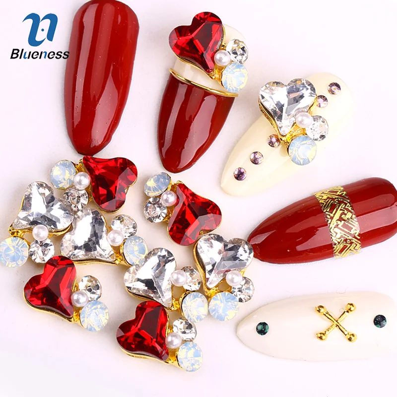 Blueness 10Pcs/Lot Heart Design 3D Glitter Nails Art Rhinestones Decorations Manciure DIY UV Crystal Studs Accessories Tips 
Blueness 10Pcs/Lot Heart Design 3D Glitter Nails Art Rhinestones Decorations Manciure DIY UV Crystal Studs Accessories Tips