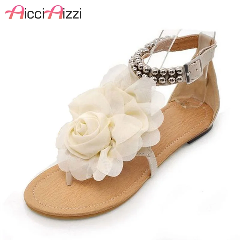 Big size 34-43 Gladiator Sandals Women Bohemia Beaded Summer Flower Flat Heels Flip Flops Women's Shoes Tstraps Sandals P3311
Big size 34-43 Gladiator Sandals Women Bohemia Beaded Summer Flower Flat Heels Flip Flops Women's Shoes Tstraps Sandals P3311