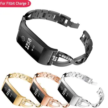 Watch Band Wrist Straps for Fitbit Charge 3 Smart Watchband Bracelet Stainless Steel Metal Wristband Bling Rhinestone Strap
Watch Band Wrist Straps for Fitbit Charge 3 Smart Watchband Bracelet Stainless Steel Metal Wristband Bling Rhinestone Strap