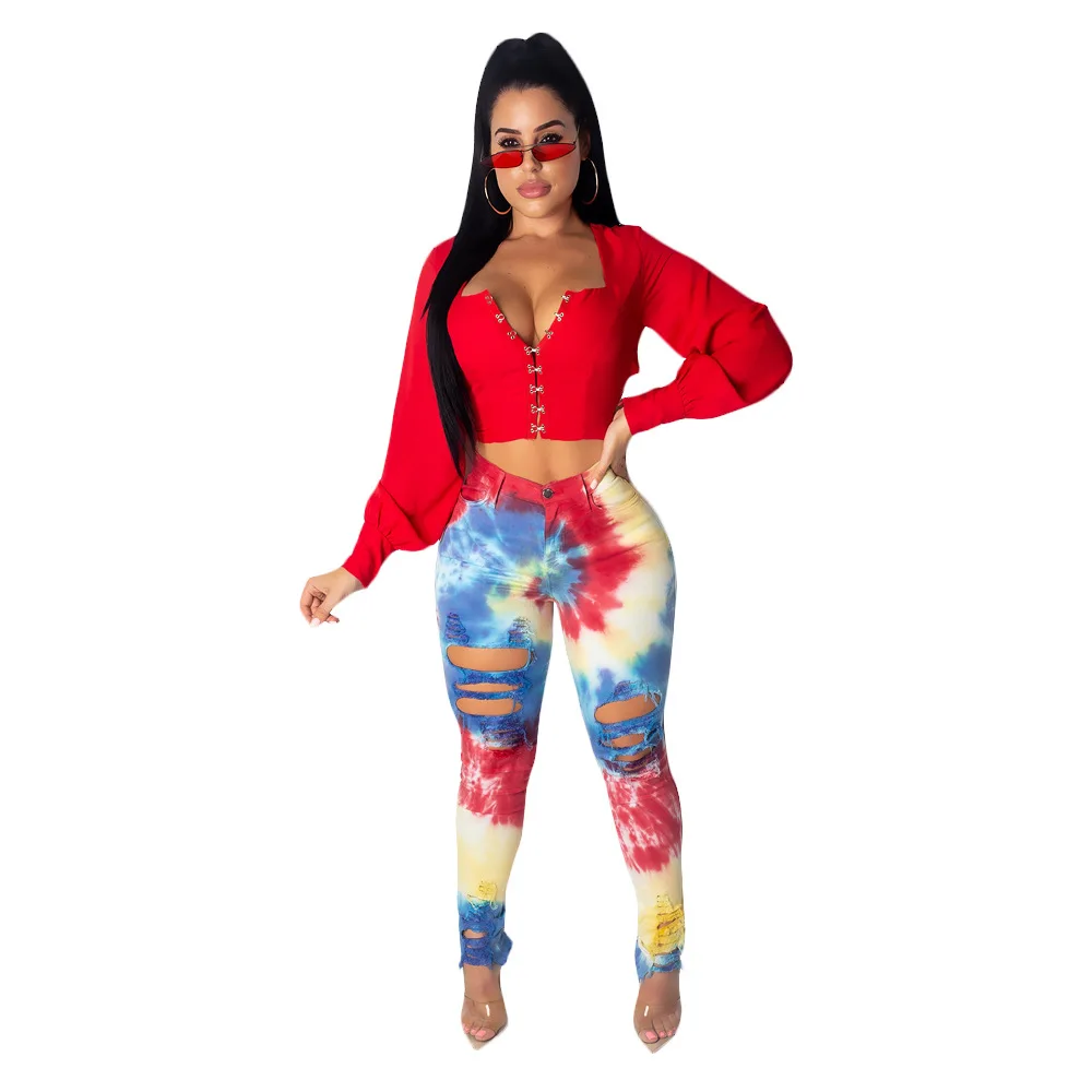 2019 women new summer hole skinny pencil classic tie dye galaxy print jeans fashion bodycon denim long pants trousers
2019 women new summer hole skinny pencil classic tie dye galaxy print jeans fashion bodycon denim long pants trousers