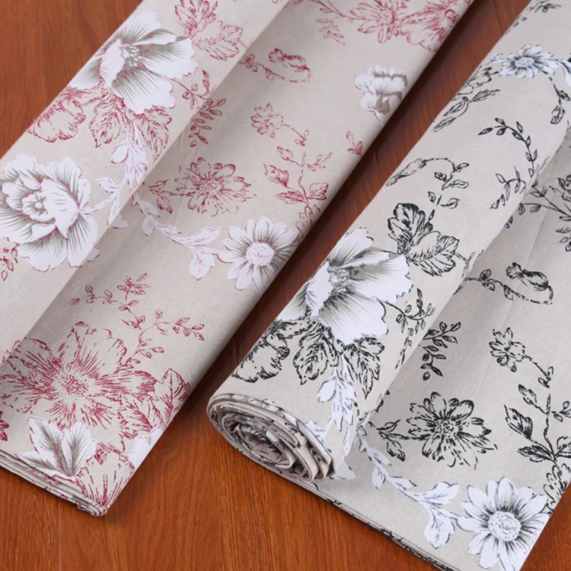 Peony printed cotton and linen fabric by meter DIY sofa pillow window curtain fabric for household decoration
Peony printed cotton and linen fabric by meter DIY sofa pillow window curtain fabric for household decoration