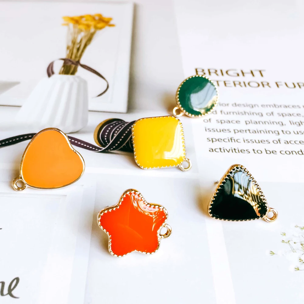 Multicolors Simple Heart Round Stud Earrings Eardrop for Women Girl Jewelry Component Accessories Diy Handmade Material 1pcs
Multicolors Simple Heart Round Stud Earrings Eardrop for Women Girl Jewelry Component Accessories Diy Handmade Material 1pcs