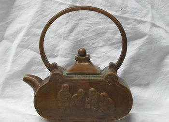free shipping Collectible bronze S2258 6" Chinese red Bronze handework Fengshui auspicious Moppet teapot lift pot
free shipping Collectible bronze S2258 6" Chinese red Bronze handework Fengshui auspicious Moppet teapot lift pot