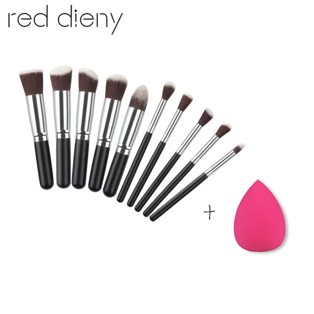 10pcs/set Foundation Powder Makeup Brush Set Blusher Contour Eyeshadow Eyebrow Eye Lips Makeup Brushes With Sponge Puff For Free
10pcs/set Foundation Powder Makeup Brush Set Blusher Contour Eyeshadow Eyebrow Eye Lips Makeup Brushes With Sponge Puff For Free