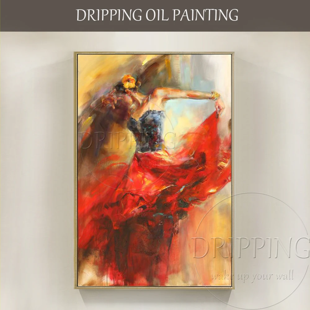 High Quality Wall Decor Artist Hand-painted Impressionist Spain Dance Flamenco Oil Painting on Canvas Vivid Dancer Painting
High Quality Wall Decor Artist Hand-painted Impressionist Spain Dance Flamenco Oil Painting on Canvas Vivid Dancer Painting