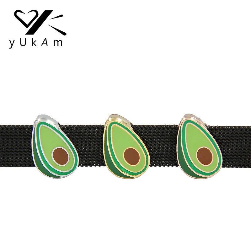 YUKAM Cute Enamel Fruit Avocado Slide Charms Keeper for Stainless Steel Mesh Keeper Bracelets Bangles Jewelry Accessories Making
YUKAM Cute Enamel Fruit Avocado Slide Charms Keeper for Stainless Steel Mesh Keeper Bracelets Bangles Jewelry Accessories Making
