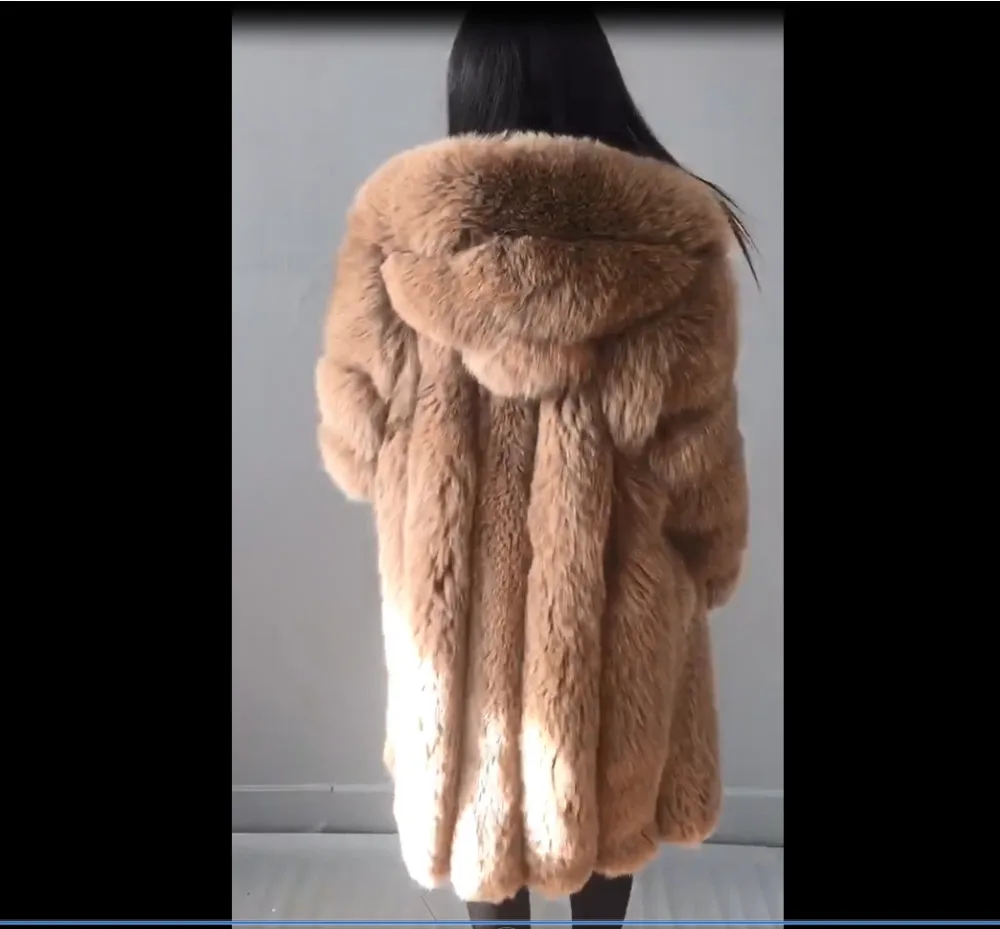 Real Nature Khaki Camel Fox Fur Vertical stripes patchwork stripe coat outwear long jacket parka Winter Trench Hoodie Hooded
Real Nature Khaki Camel Fox Fur Vertical stripes patchwork stripe coat outwear long jacket parka Winter Trench Hoodie Hooded