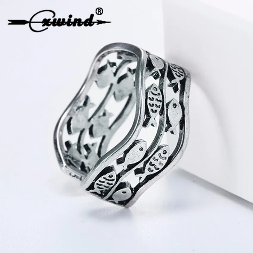 Cxwind Retro Two Row Swimming Fish Matt Ring Cute Adjustable Animal Shape Rings for Women Bijoux Femme Bridesmaids Gift
Cxwind Retro Two Row Swimming Fish Matt Ring Cute Adjustable Animal Shape Rings for Women Bijoux Femme Bridesmaids Gift