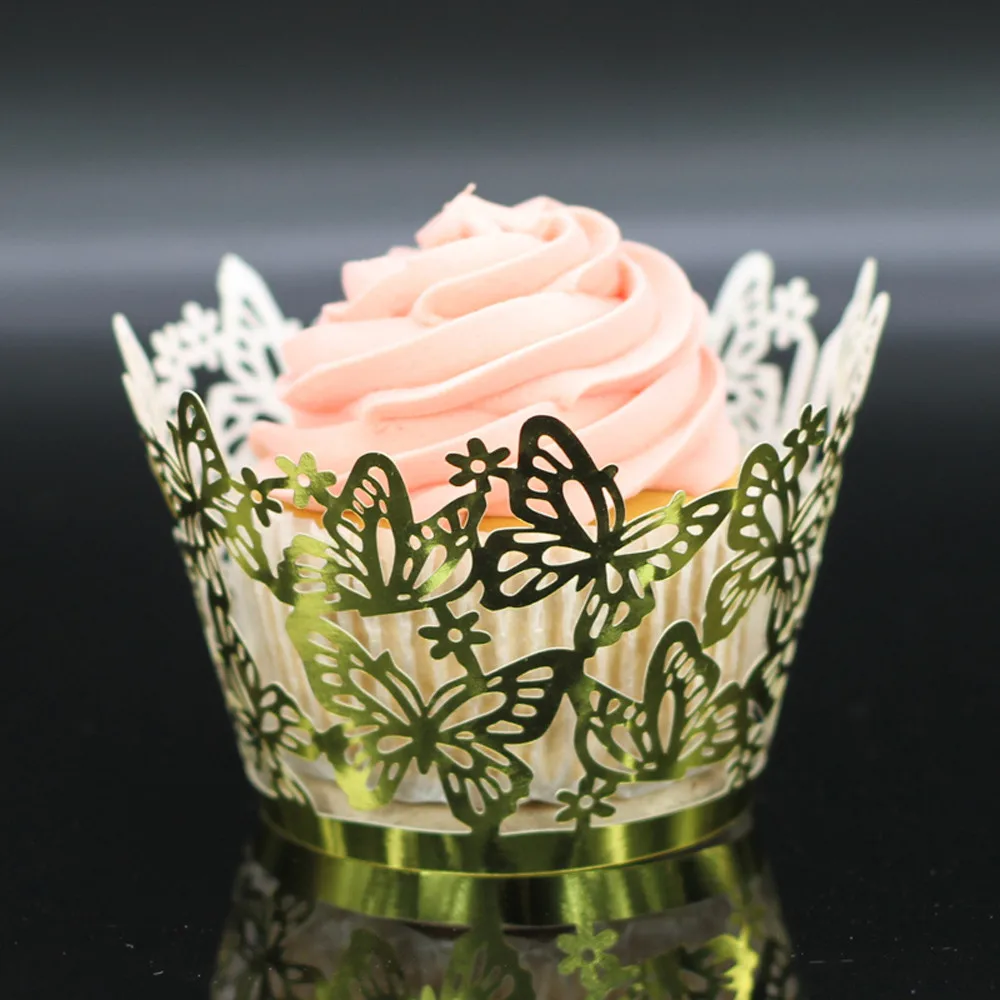 50 PCS Laser Cut Cupcake Wrapper Liner Baking Cup Butterfly Hollow Out Paper Cake Cup Colorful DIY Cupcake copos do bolo &WL11
50 PCS Laser Cut Cupcake Wrapper Liner Baking Cup Butterfly Hollow Out Paper Cake Cup Colorful DIY Cupcake copos do bolo &WL11