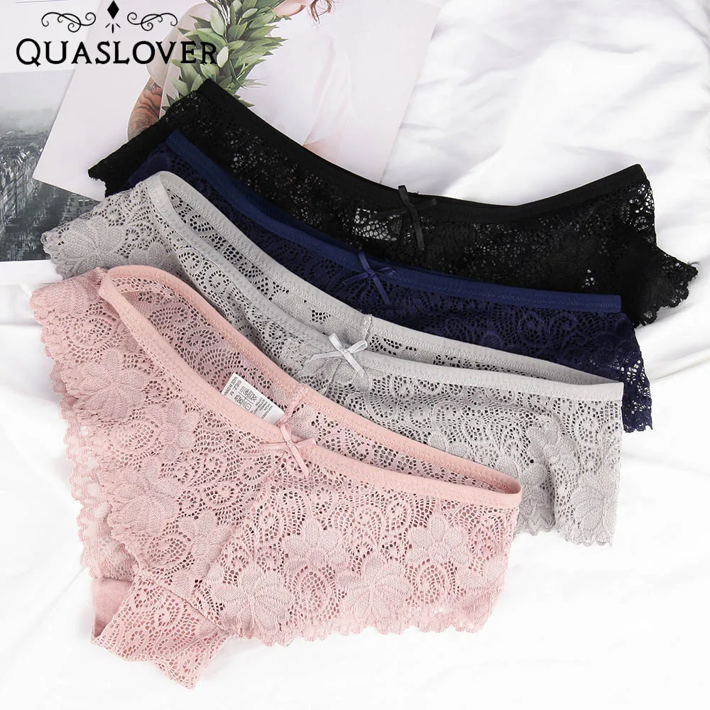 Quaslover Sexy Women's Lace Panties Hollow Low-rise Plus Size Pink Briefs for Women Transparent Panties Ladies Underwear
Quaslover Sexy Women's Lace Panties Hollow Low-rise Plus Size Pink Briefs for Women Transparent Panties Ladies Underwear