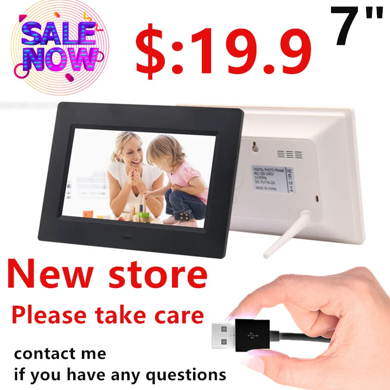 7 Inch LED Backlight HD 800*480 Full Function Digital Photo Frame Electronic Album digitale Picture Music Video
7 Inch LED Backlight HD 800*480 Full Function Digital Photo Frame Electronic Album digitale Picture Music Video