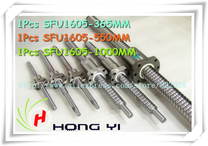 SFU1605 Ballscrew L=365mm/550mm/1000mm+3pcs Ball nut for CNC and BK/BF12 standard processing
SFU1605 Ballscrew L=365mm/550mm/1000mm+3pcs Ball nut for CNC and BK/BF12 standard processing