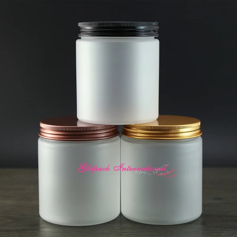 30pcs/lot 250g 8oz PET Plastic Frosted packaging containers for cosmetics,empty lotion jars 250ml beautiful cosmetic packaging