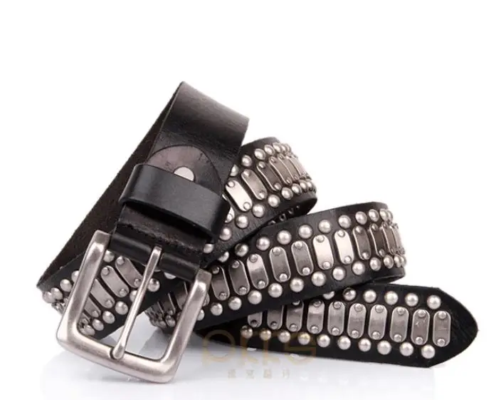 2016 new 100% geniune leather Vintage Man black Punk ROCK metal waist Belt bullet boucle de ceinture punk belt brand new BT008
2016 new 100% geniune leather Vintage Man black Punk ROCK metal waist Belt bullet boucle de ceinture punk belt brand new BT008