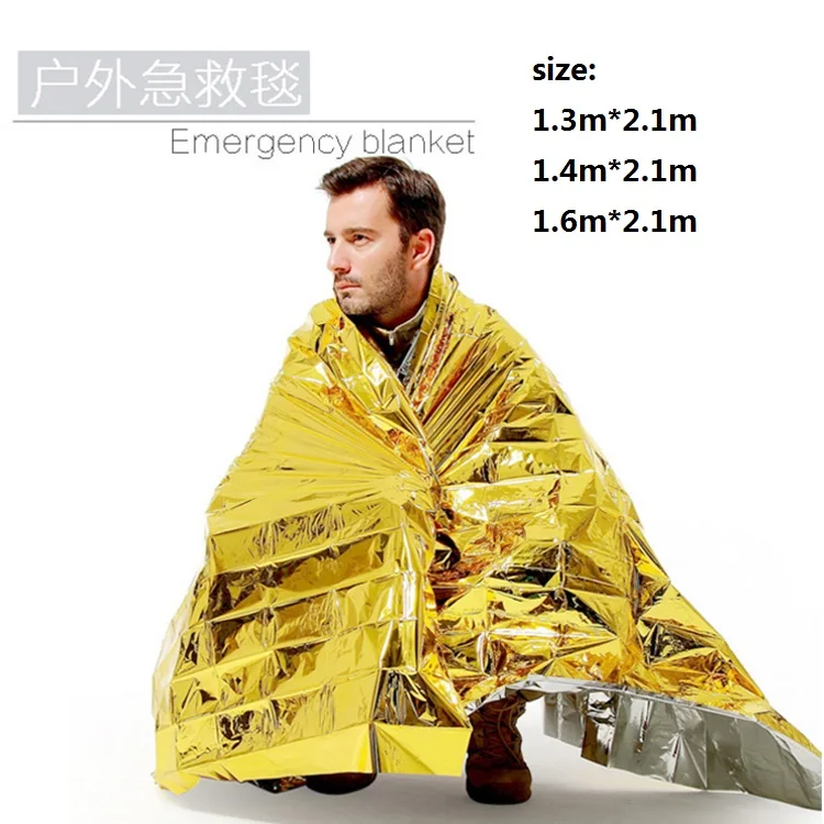 Emergency Blanket 1.3-1.6m*2.1m New Waterproof Survival Rescue Insulation Curtain Outdoor Life-saving Blanket
Emergency Blanket 1.3-1.6m*2.1m New Waterproof Survival Rescue Insulation Curtain Outdoor Life-saving Blanket
