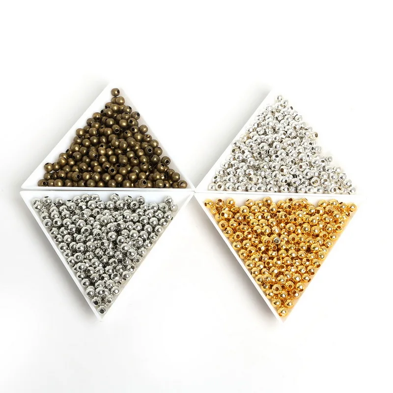 Hot Selling 300pcs/lot 4mm Metal round ball Gold/Rhodium/Silver/Bronze Beads For Necklace Bracelet DIY Jewelry&Craft Making
Hot Selling 300pcs/lot 4mm Metal round ball Gold/Rhodium/Silver/Bronze Beads For Necklace Bracelet DIY Jewelry&Craft Making