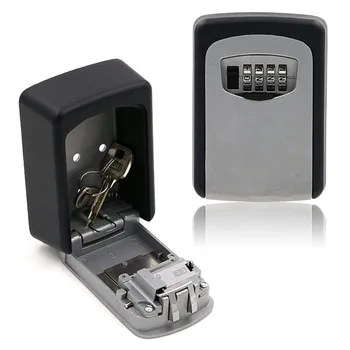 Key Lock Box, House Key Storage Lock Box with 4 Digits Combination Outdoor Key Safe Lock Box for Outside Sturdy Wall Mounted
Key Lock Box, House Key Storage Lock Box with 4 Digits Combination Outdoor Key Safe Lock Box for Outside Sturdy Wall Mounted