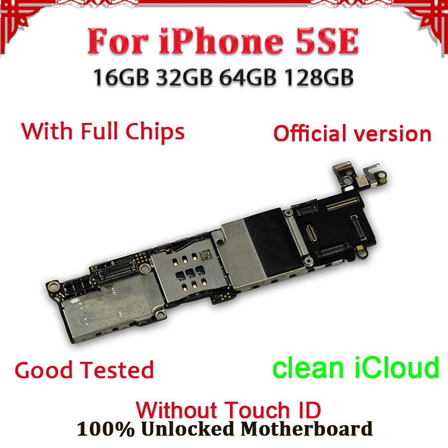 Factory unlocked for iphone SE Motherboard without Touch ID,For iphone 5SE SE Logic board with Full Chips,Free Shipping
Factory unlocked for iphone SE Motherboard without Touch ID,For iphone 5SE SE Logic board with Full Chips,Free Shipping