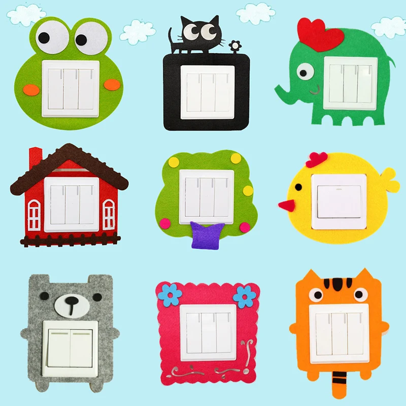 Cute Cartoon Animal Felt Switch Stickers Kids Room Outlet Switch Cover Sticker Home Decorations Cat Frog Wall Decor
Cute Cartoon Animal Felt Switch Stickers Kids Room Outlet Switch Cover Sticker Home Decorations Cat Frog Wall Decor