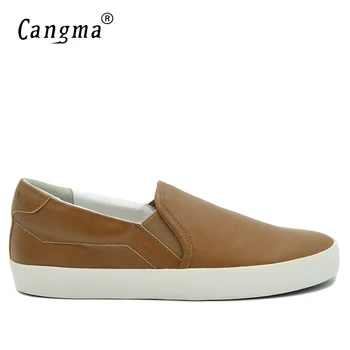 CANGMA Original Brown Shoes Slip On Genuine Leather Sneakers Men Loafer Casual Shoes Mans Retro Male Autumn Trainer Flats 
CANGMA Original Brown Shoes Slip On Genuine Leather Sneakers Men Loafer Casual Shoes Mans Retro Male Autumn Trainer Flats