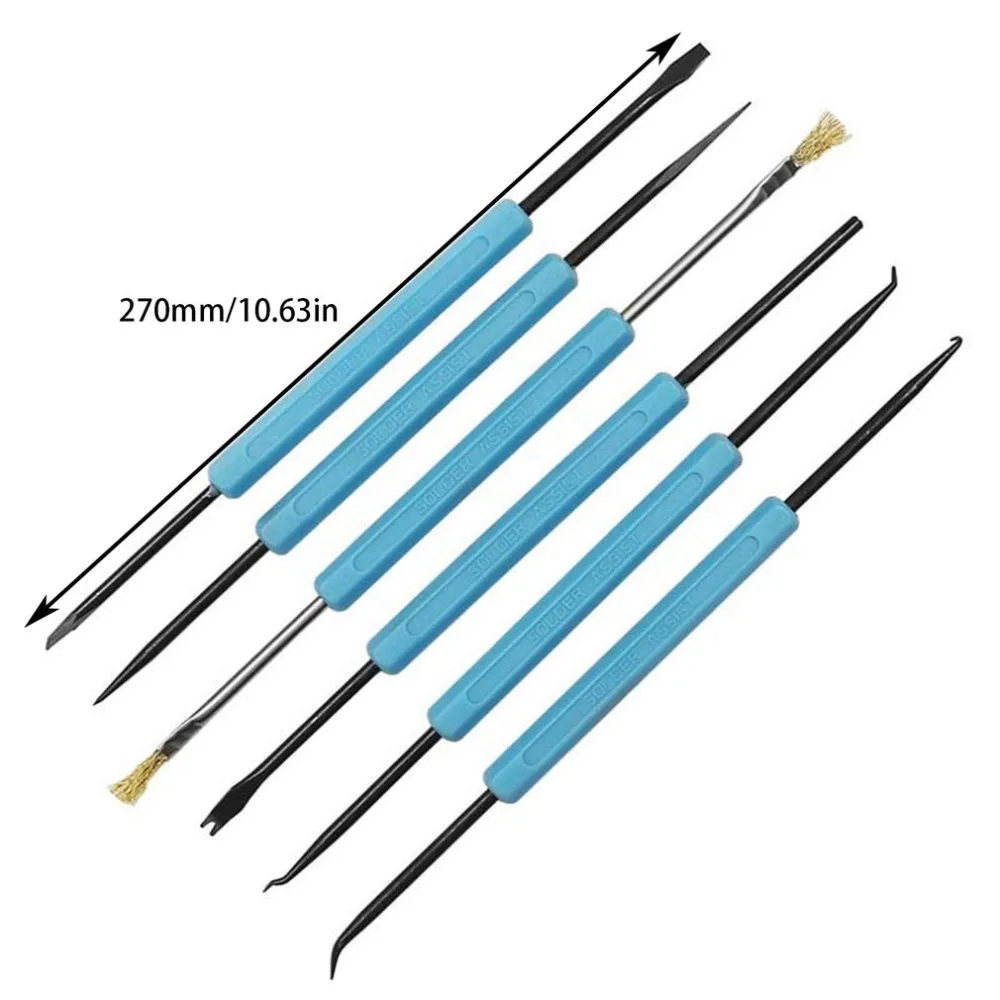 6pcs Desoldering Aid Tool Kit Help Solder Auxiliary Tools Welding Work Electronic Heat Assist for Grinding PCB Repair
6pcs Desoldering Aid Tool Kit Help Solder Auxiliary Tools Welding Work Electronic Heat Assist for Grinding PCB Repair