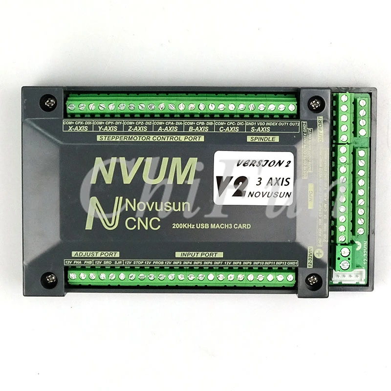 Freeshipping English version NVUM 3-axis USB MACH3 interface board 200K stepper motor control pulse output
Freeshipping English version NVUM 3-axis USB MACH3 interface board 200K stepper motor control pulse output