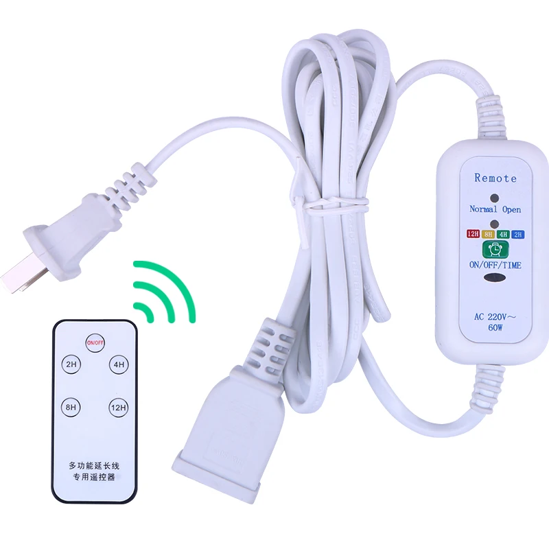 2.0 m long power extend cord used for below 60w appliances with timer and remote controller
2.0 m long power extend cord used for below 60w appliances with timer and remote controller