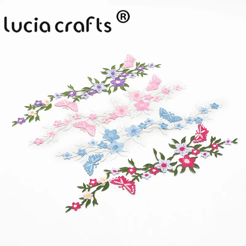 Продажа Lucia crafts 1 шт. 27*6 5 см вышитые цветочные заплатки железные сделай сам