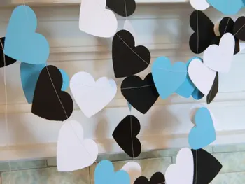 Breakfast at Tiffany's Inspired Bridal shower Decor -10ft aqua Black & White Heart garland -Wedding Decorations
Breakfast at Tiffany's Inspired Bridal shower Decor -10ft aqua Black & White Heart garland -Wedding Decorations