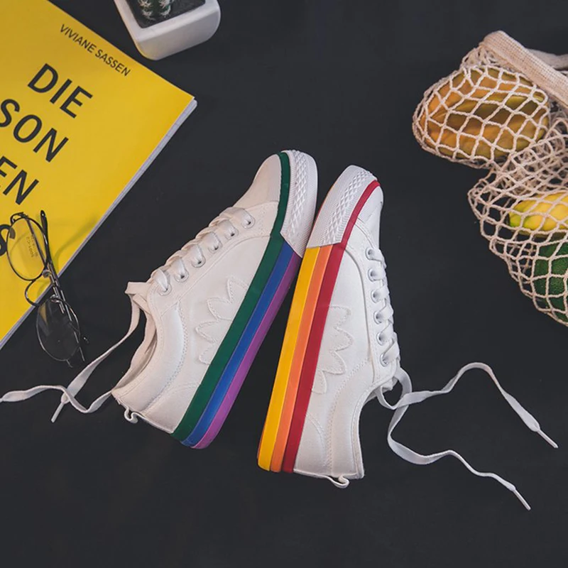 Luxury Summer Women Rainbow Patchwork Shoes Brand Girls Canvas Thick Heel Sneakers Designer Breathable Running Training Platform
Luxury Summer Women Rainbow Patchwork Shoes Brand Girls Canvas Thick Heel Sneakers Designer Breathable Running Training Platform