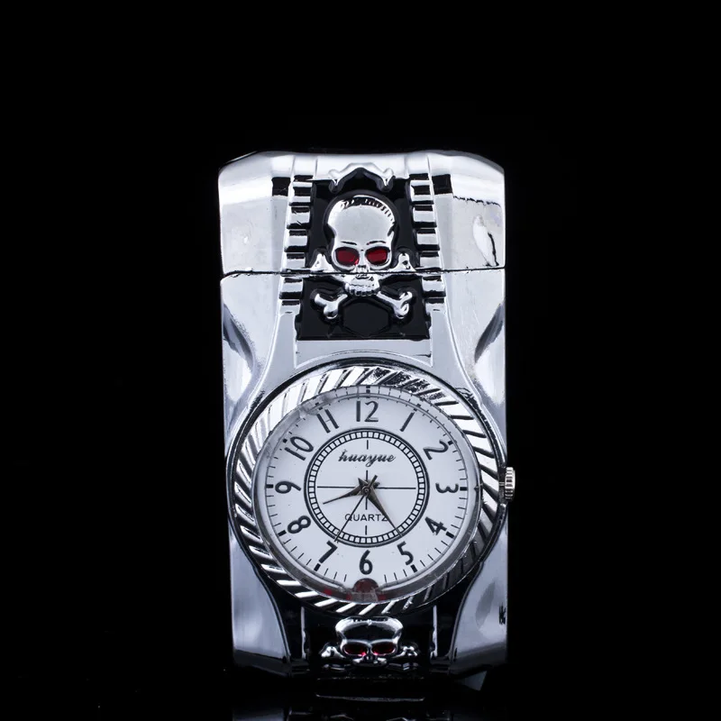 Skull modeling Lighter Clock Watch Quartz Lighter Gas Compact Butane Jet Torch Cigarette Cigar Straight Fire Lighter Men Gift
Skull modeling Lighter Clock Watch Quartz Lighter Gas Compact Butane Jet Torch Cigarette Cigar Straight Fire Lighter Men Gift