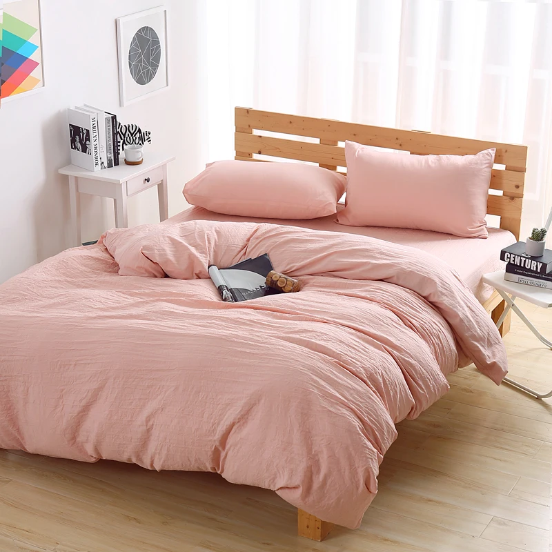 4pc 100% cotton solid colour pink beddingset duvet cover sheet pillowcase
4pc 100% cotton solid colour pink beddingset duvet cover sheet pillowcase
